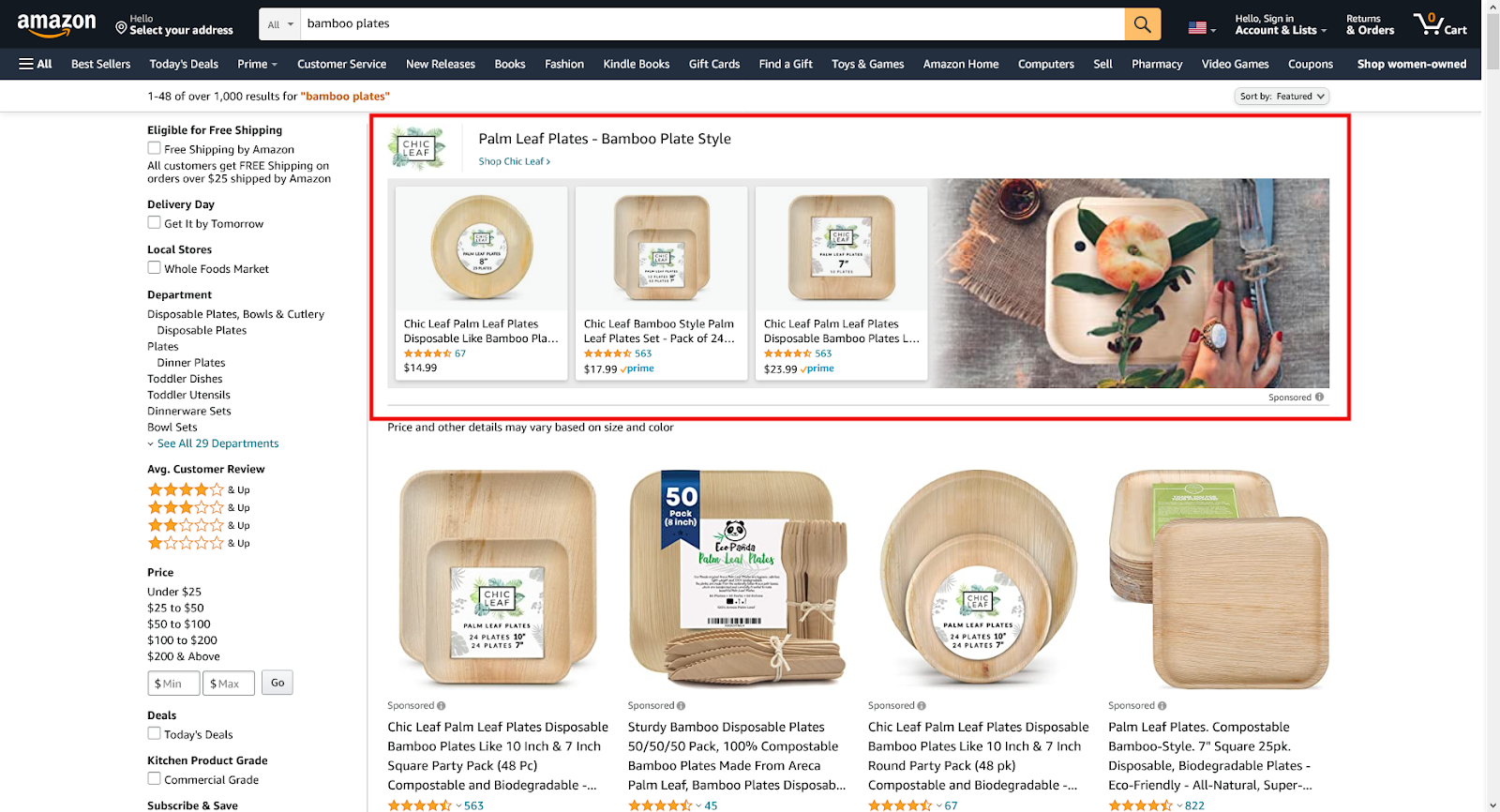 Amazon Sponsored Brand Ad sample