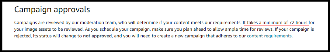 campaign approvals Amazon manage your customer engagement